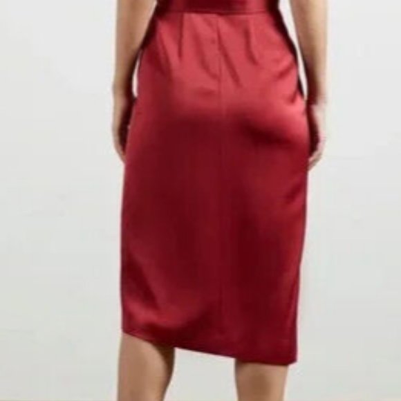 TED BAKER London CHRISEY Wrap Midi Dress-Size 2 (TB) (6US) - Picture 4 of 12